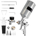 SKYSHALO HVLP Spray Gun, High Performance Automotive Gravity Feed Spray Gun with 1.3/1.7mm Stainless Fluid Tip Sets, 1000cc Aluminum Cup for Auto Paint, Primer, Clear/Top Coat & Touch-Up