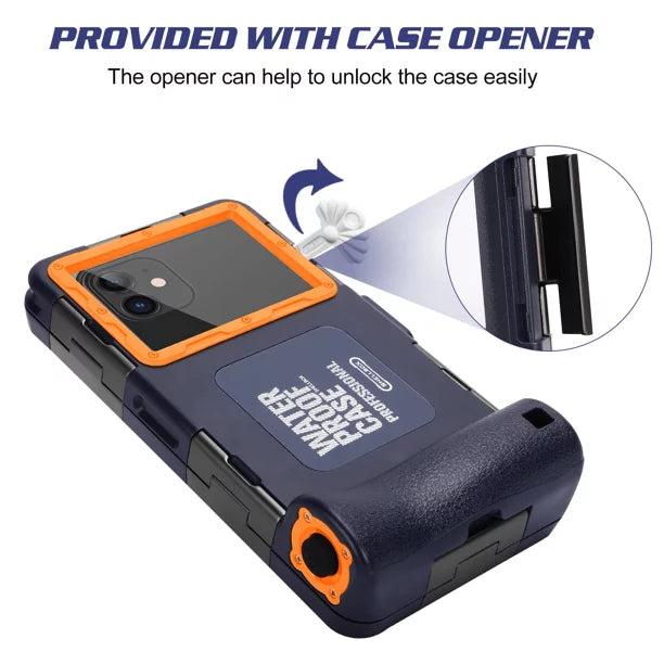 UrbanX Professional [15m/50ft] Swimming Diving Surfing Snorkeling Photo Video Waterproof Protective Case Underwater Housing for Oppo F3 Plus And all Phones Up to 6.9 Inch LCD with Lanyard