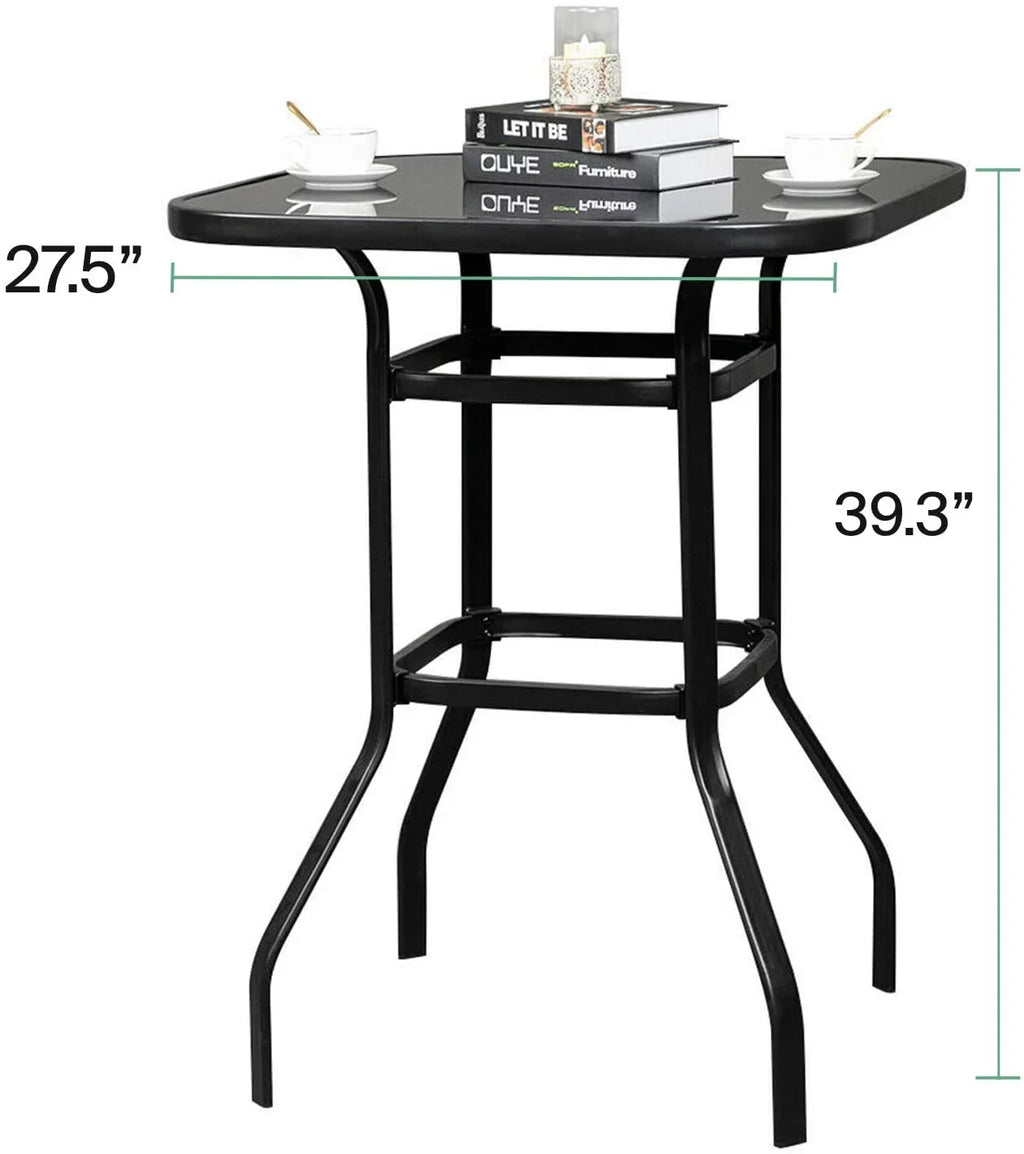 Scarlett Aesthetic Design With Solid Glass Bar Table For Indoor Use