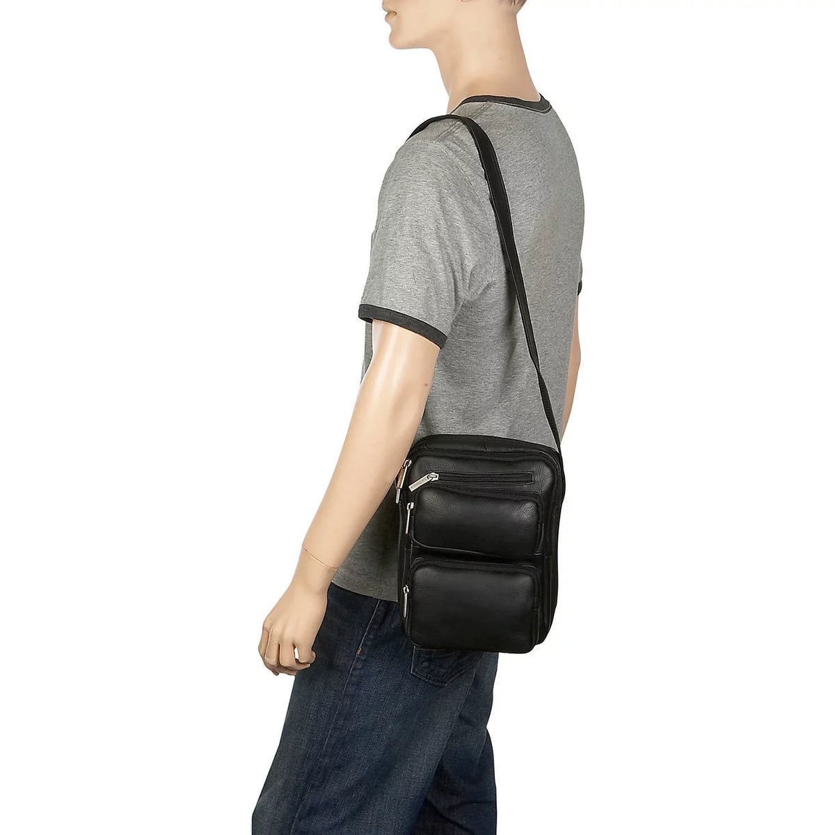 Le Donne Leather Multi Pocket Mens Bag LD-082