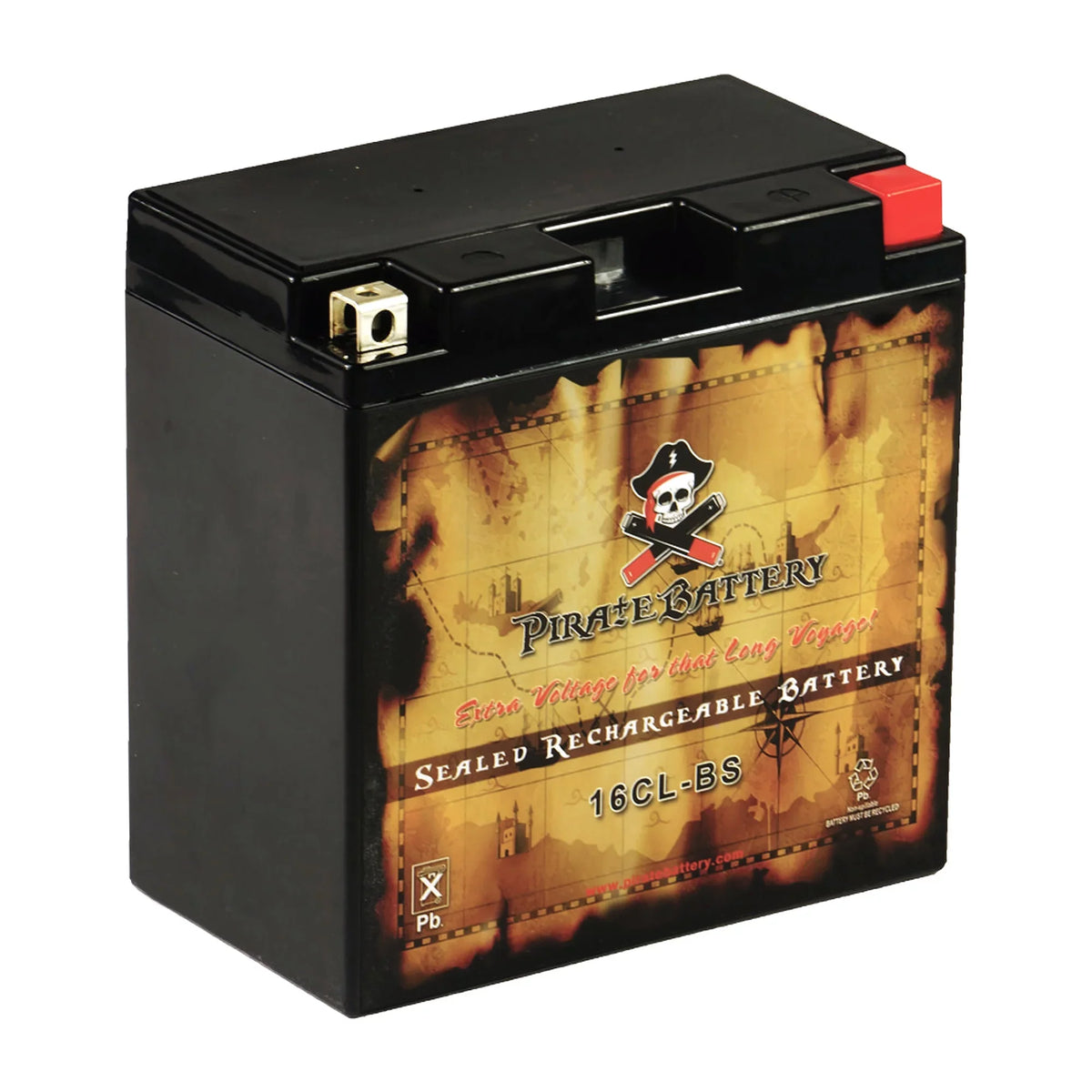 Pirate Battery Yb16cl-bs Pwc Battery for Kawasaki (jet Ski) Jh750 B1-b3 Year (93-95)