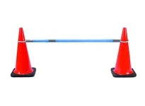 Cortina 03-824CB-B Cone Bar Retractable 5-9 Blue w/(3) 4" HI Collars (3" dia. ring)2 Pack)