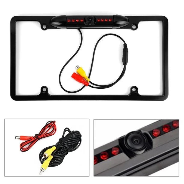 Backup Camera Rearview License PLatitudee Frame for ALPINE INE-W970HD INEW970HD Black