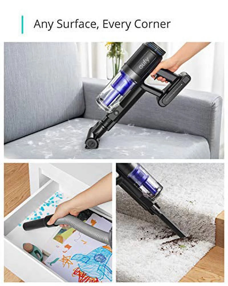 eufy by Anker, HomeVac S11 Go, Cordless Stick Vacuum Cleaner, Lightweight, Cordless, 120AW Suction Power, Detachable Battery, Cleans Carpet to Hard Floor