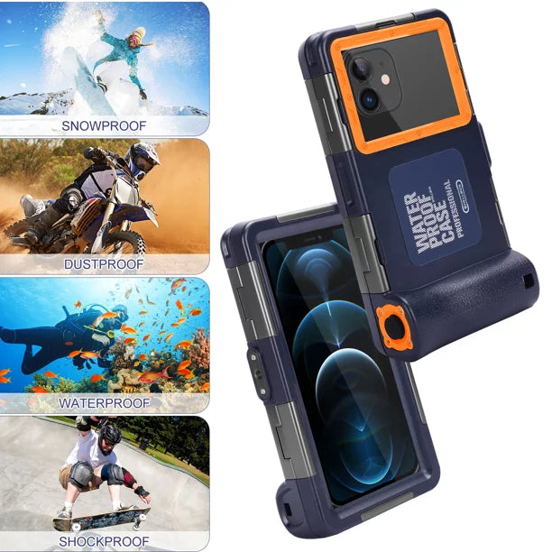 UrbanX Professional [15m/50ft] Swimming Diving Surfing Snorkeling Photo Video Waterproof Protective Case Underwater Housing for Oppo F3 Plus And all Phones Up to 6.9 Inch LCD with Lanyard
