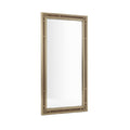 Elegant Wooden Framed Full-Length Mirror with Geometric Design