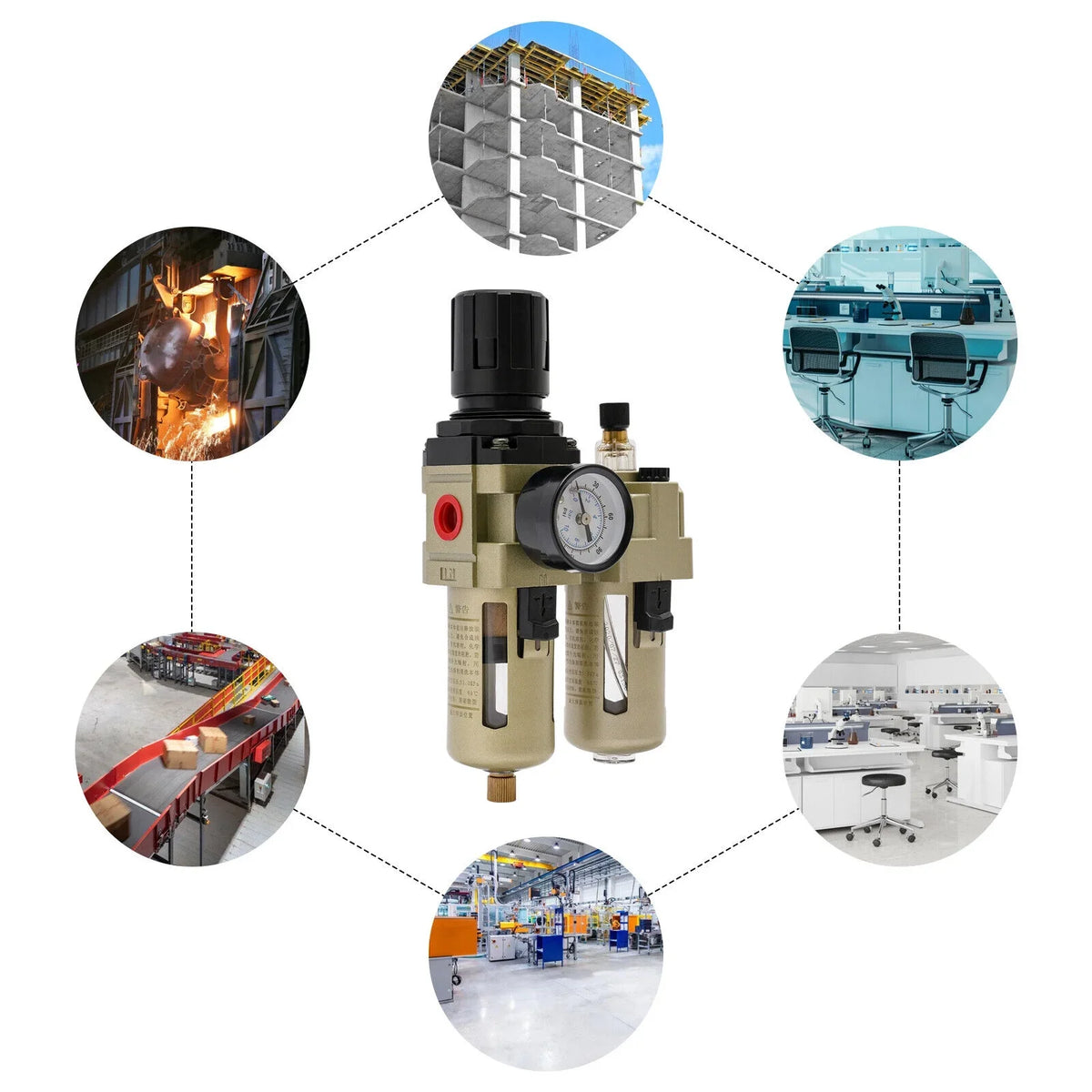 Oil Water Separator ReguLatitudeor Trap Filter Tire Changer Machine Part Equipment New