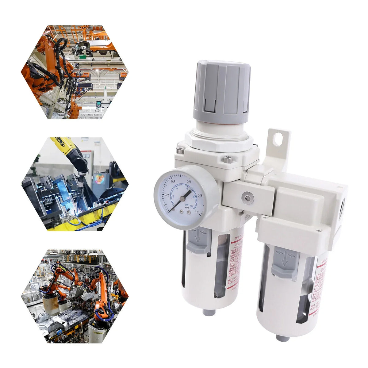 1/2" NPT Air Pressure ReguLatitudeor Air Dryer System Filter Water Trap Separator
