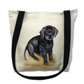 Betsydrake TY069S 13 x 13 in. Black Lab Tote Bag - Small
