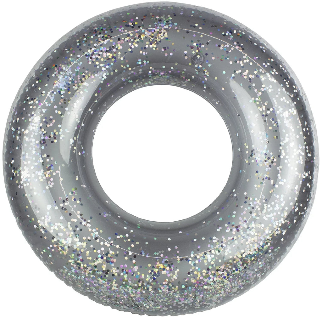 Poolmaster 36-Inch Silver Glitter Swimming Pool Float Tube