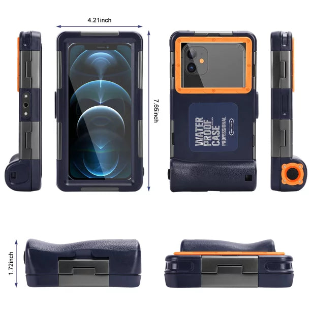 UrbanX Professional [15m/50ft] Swimming Diving Surfing Snorkeling Photo Video Waterproof Protective Case Underwater Housing for Oppo F3 Plus And all Phones Up to 6.9 Inch LCD with Lanyard
