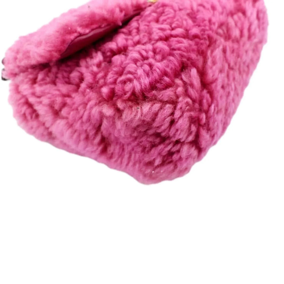 Pre-Owned CHANEL 19 Flap Shearling Sheepskin Shoulder Bag Pink