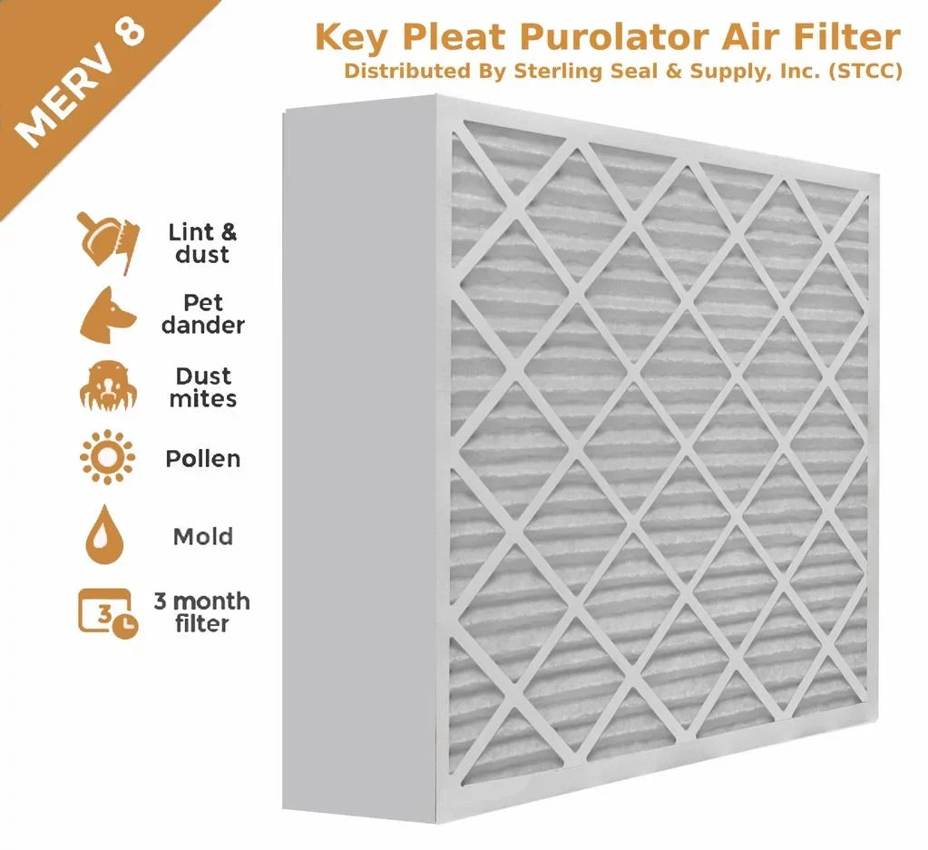 20x24x4 PuroLatitudeor / Air Guard  Pleated Air Filter - MERV 8 (3 Pack)
