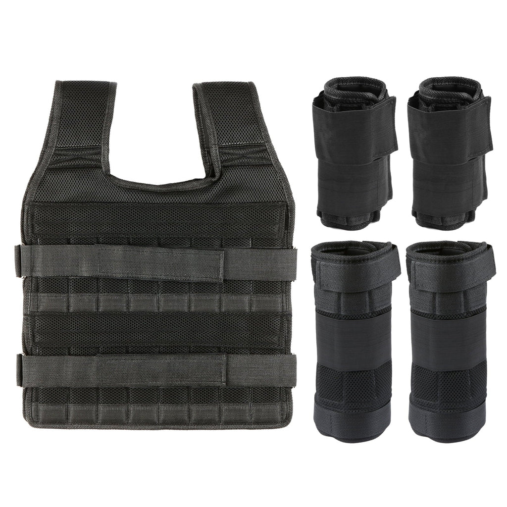 Maboto Max Loading 15kg/35kg Adjustable Vest Weight Exercise Weight Loading Cloth Strength Training with 6kg Leg Weight