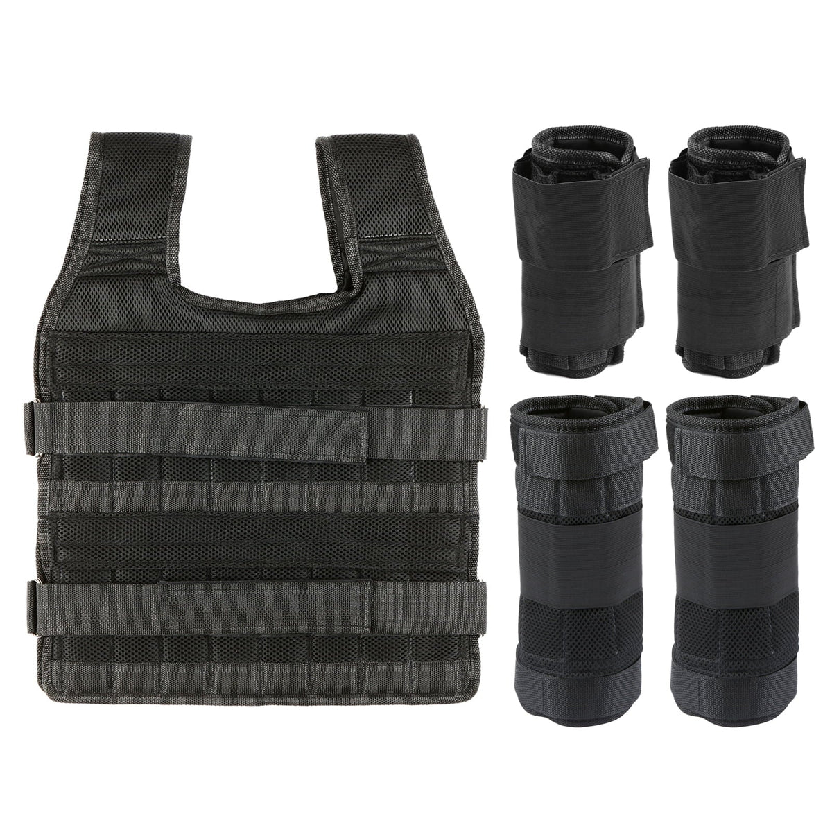 Maboto Max Loading 15kg/35kg Adjustable Vest Weight Exercise Weight Loading Cloth Strength Training with 6kg Leg Weight
