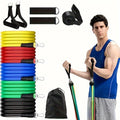 PGAST 11pc Ultimate Resistance Band Set - Medium Tension, Stackable for Full-Body Workout, Includes Accessories & Storage Bag