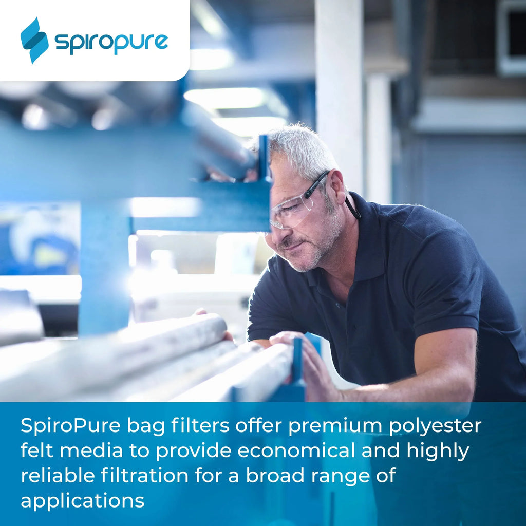 SpiroPure SP-BE-4-25 25 Micron #4 (20") Polyester Felt Liquid Bag Filter (Case of 40)