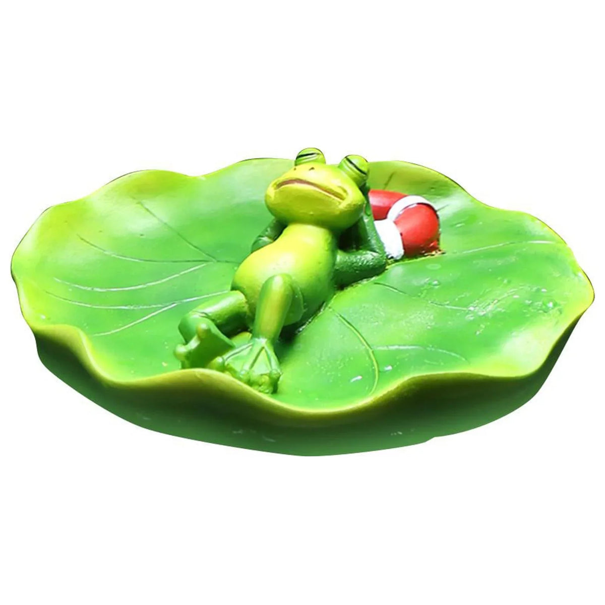 SimuLatitudeion Water Floating Frog Ornament Animals Figurine Garden Statue Crafts Decor DIY Pool Accessories for Tabletop Shelf Office