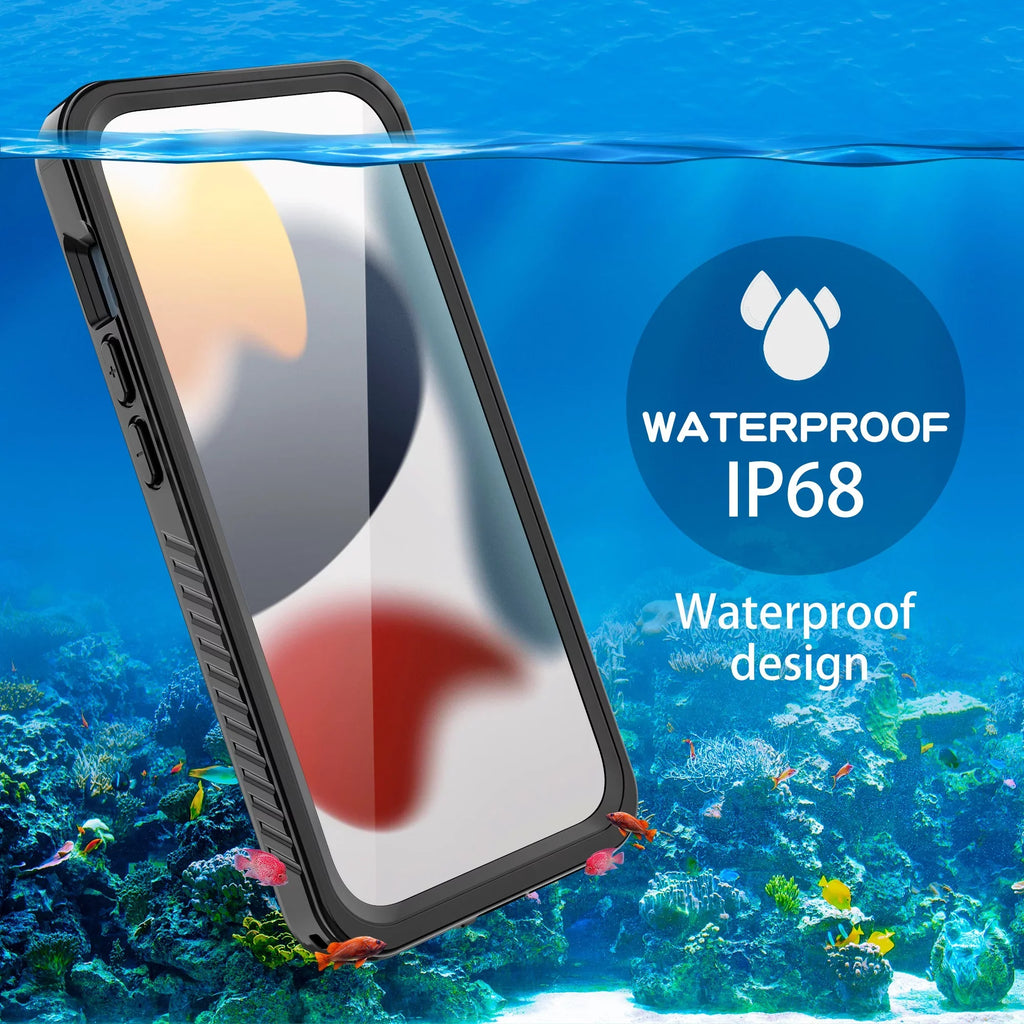 Dteck for iPhone 15 Pro Max Case Waterproof - Built-in Screen Protector IP68 Underwater Full Body Shockproof Protective Case 6.7 Inch, Black