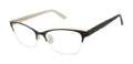 NEW GX by Gwen Stefani GX068 Black & Gold Eyeglasses 52mm with GX Case