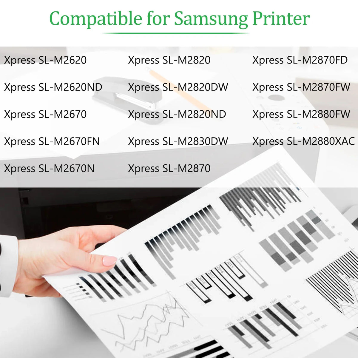 GREENCYCLE 4 Pack Compatible Samsung MLT-D115L D115L Black Toner Cartridge Replacement for SL-M2820DW SL-M2870FW SL-M2880FW Xpress M2670 M2820 M2870 Laser Printer