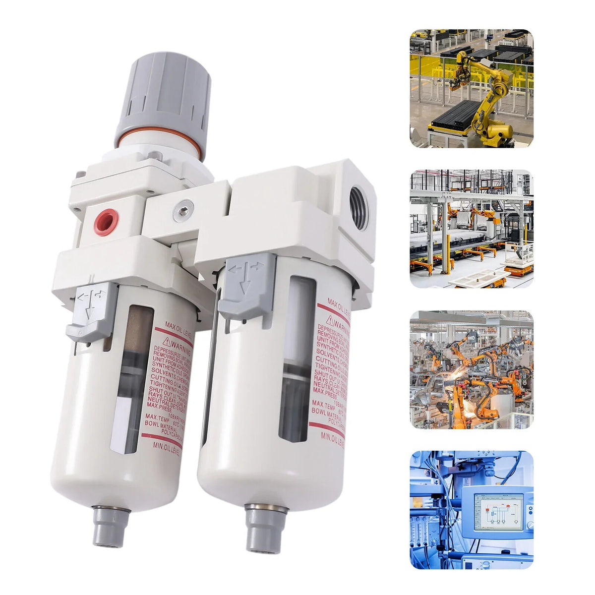 1/2" NPT Air Pressure ReguLatitudeor Air Dryer System Filter Water Trap Separator