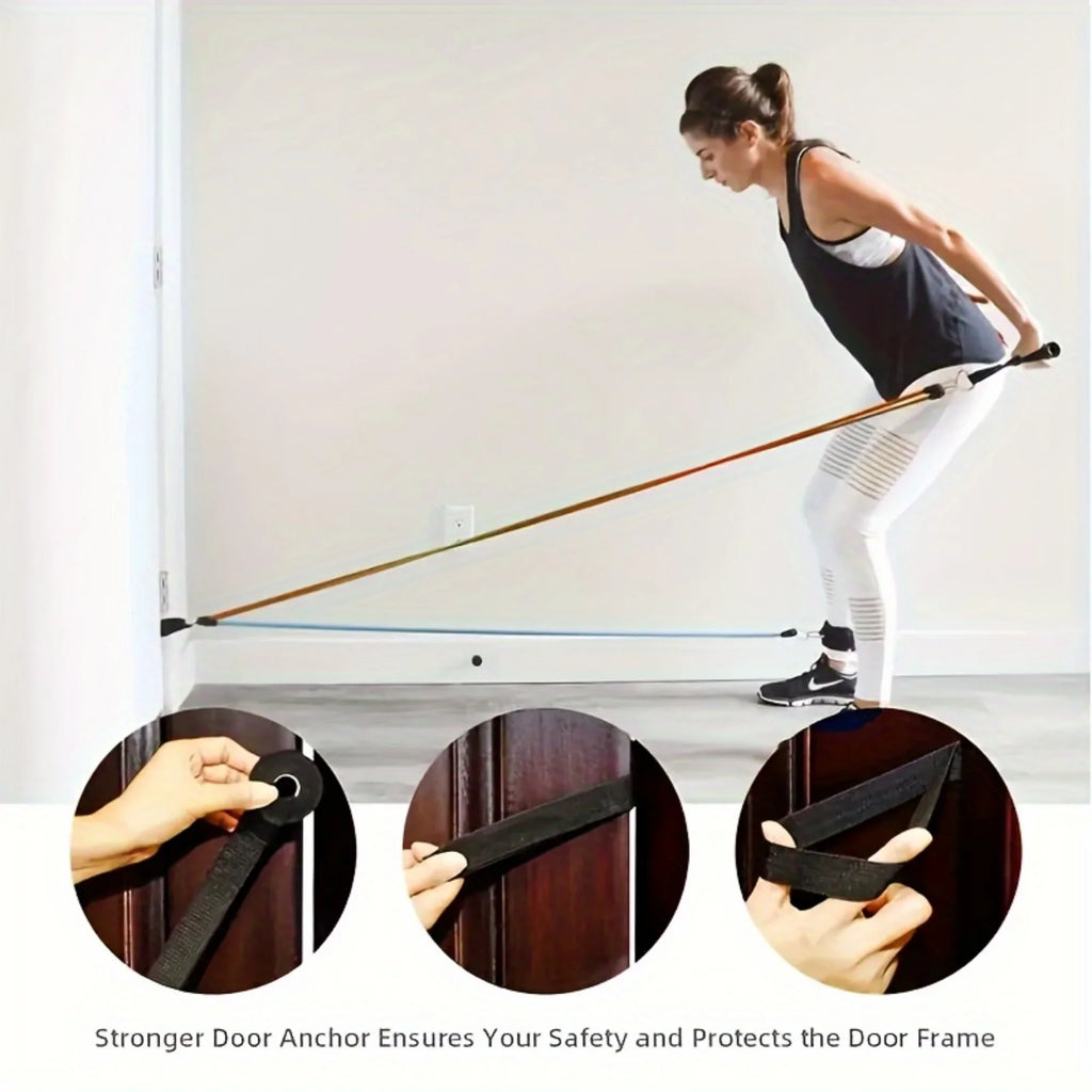 PGAST 11pc Ultimate Resistance Band Set - Medium Tension, Stackable for Full-Body Workout, Includes Accessories & Storage Bag