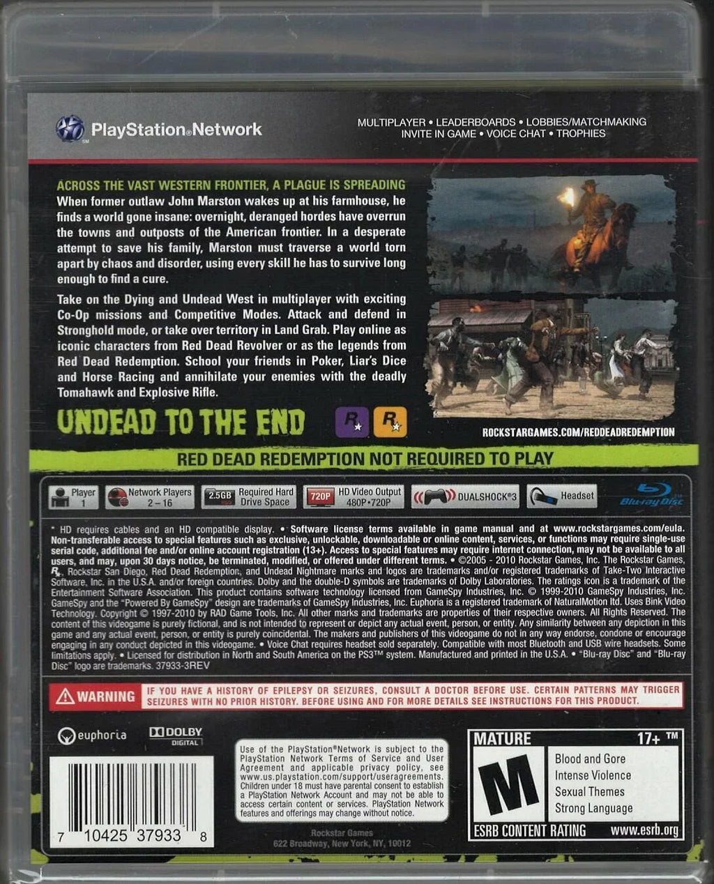 Red Dead Redemption: Undead Nightmare PS3 (Brand New Factory Sealed US Version)