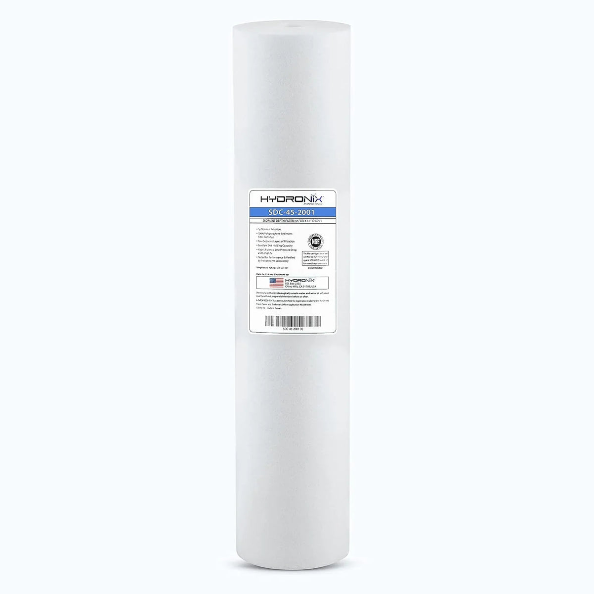 Whole House Or NSF Polypropylene Sediment Water Filter Cartridge 4.5" X 20" - 1 Micron