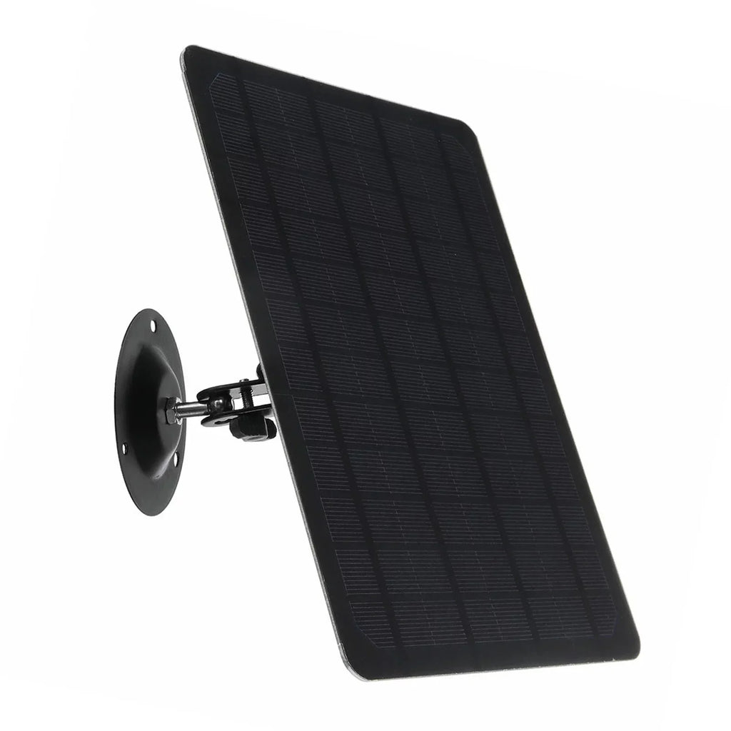 Shinysix USB Solar Panel 10W 6V Monocrystal Silicon Charging PLatitudee, 360-degree Rotation, Waterproof, Wall Mounted for USB Camera