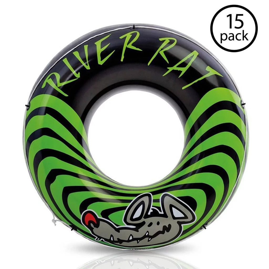 Intex River Rat 48 Inch InfLatitudeable Tube For Lake, Pool, or River (15 Pack)