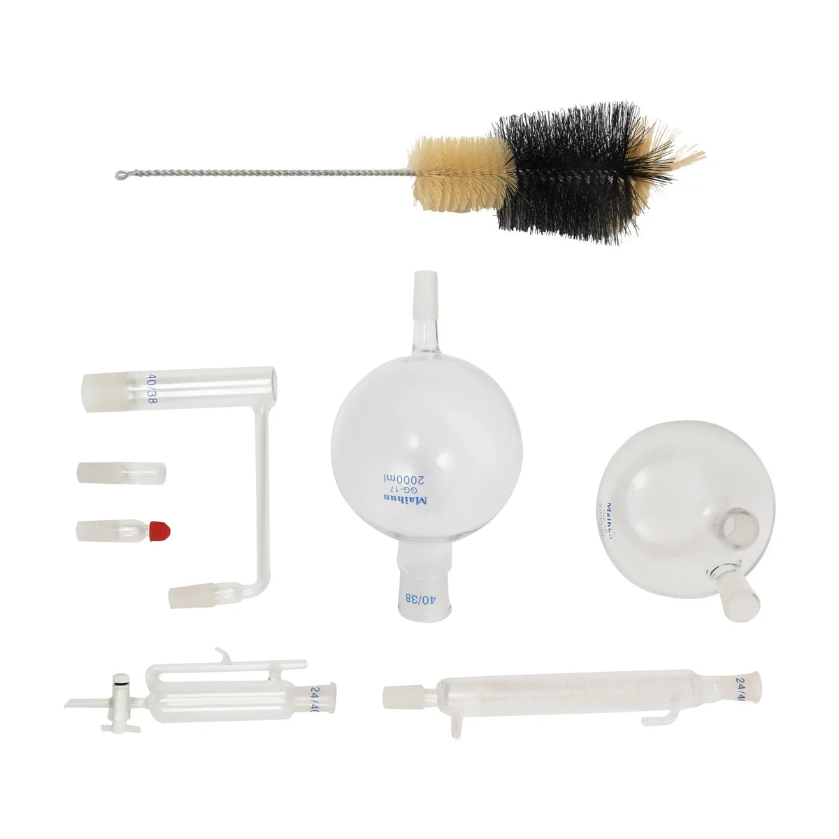 Miumaeov 2000ML Essential Oil DistilLatitudeion Apparatus with Condenser + Hot Stove + Essential Oil Separator Lab Glass DistilLatitudeion Kit Steam Water Distiller Purifier