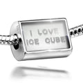 Neonblond Charm I Love Ice Cube Icicles Cold Winter Ice 925 Sterling Silver Bead