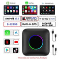 Carlinkit Ai Box Android 13 Led Wireless Android Auto & Apple CarPlay Smart Tv Box QCM6225 For Youtube Netflix Car Accessories