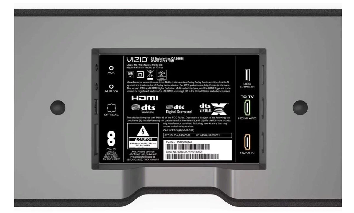 Restored Vizio 2.1 M-Series All-in-One Home Theater Sound Bar DTS Truvolume, DTS Virtual: x - M21D-H8 (Refurbished)