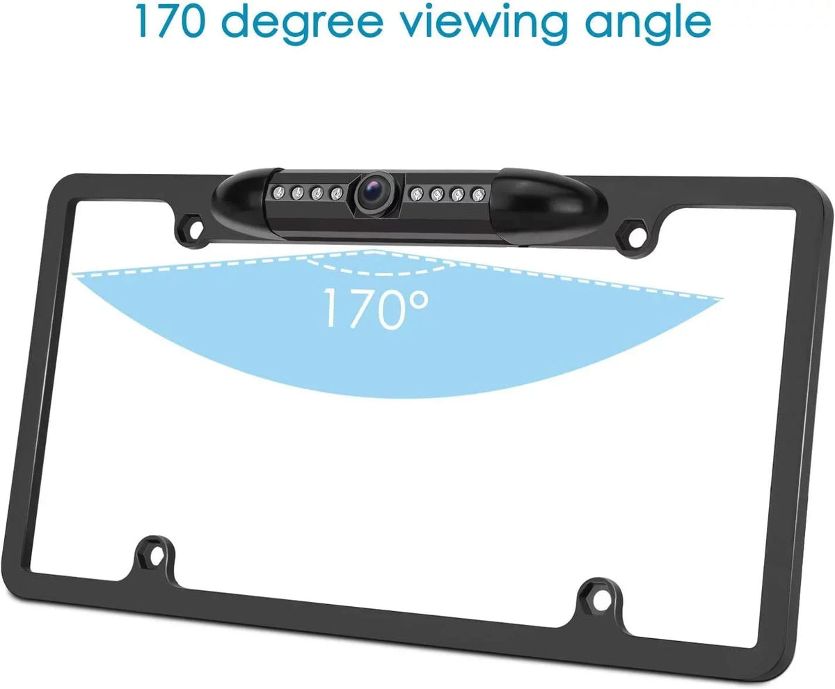 Backup Camera Rearview License PLatitudee Frame for ALPINE INE-W970HD INEW970HD Black