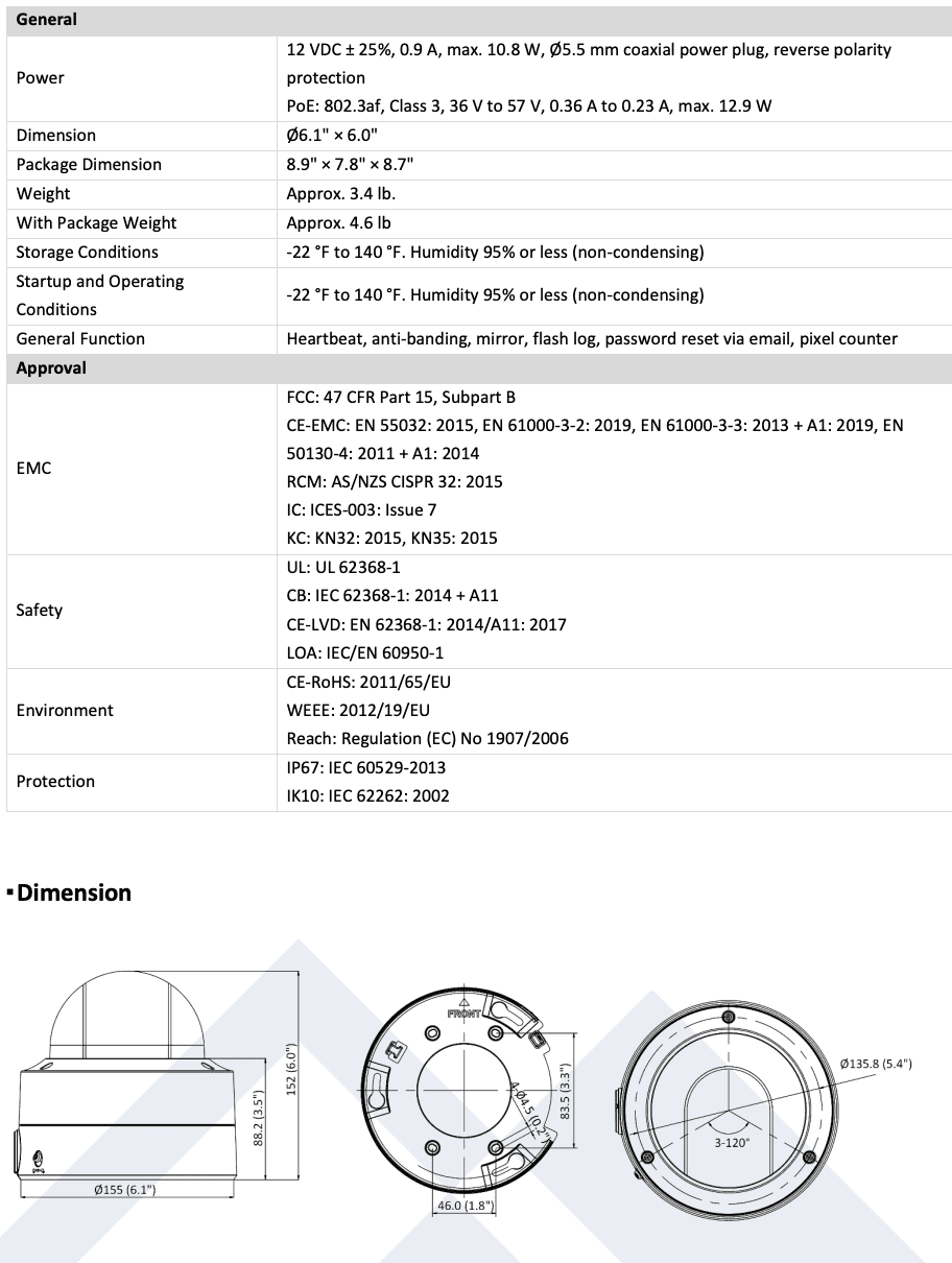 LTS CMIP7C43W-SDZ IP 4MP Motorized VF Color 24/7 WDR with Mic Ai Smart Dome Camera LTCMIP7C43W-SDZ