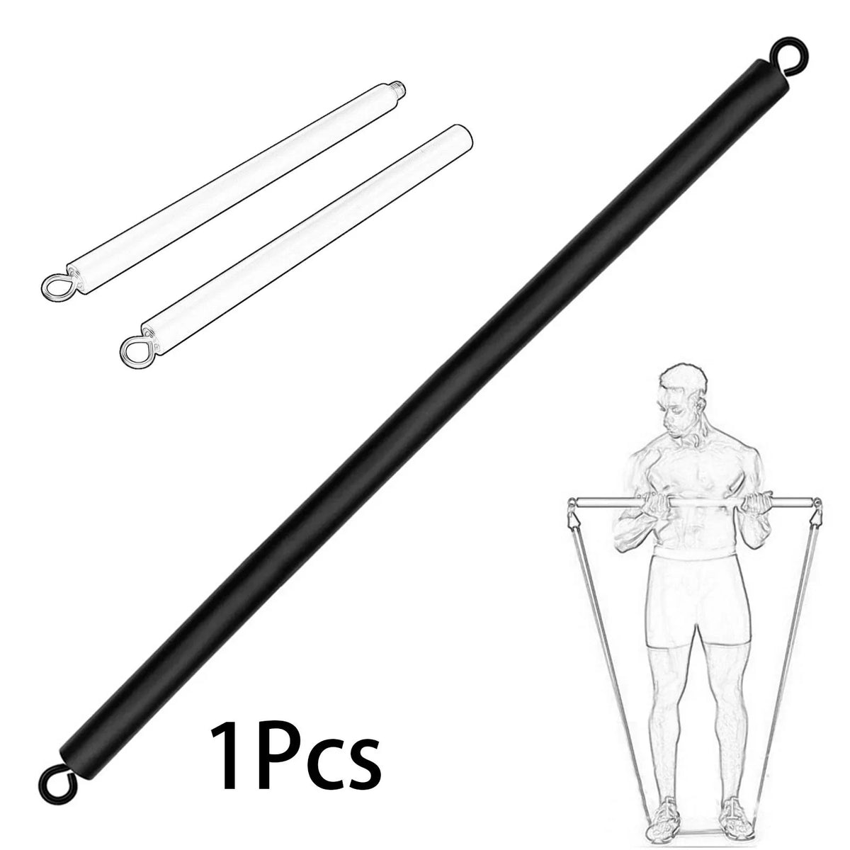 PiLatitudees Bar Pull Down Bar Heavy Duty LAT Pulldown Attachments Cable Machine Attachment Bar Straight Bar for Home Shoulder