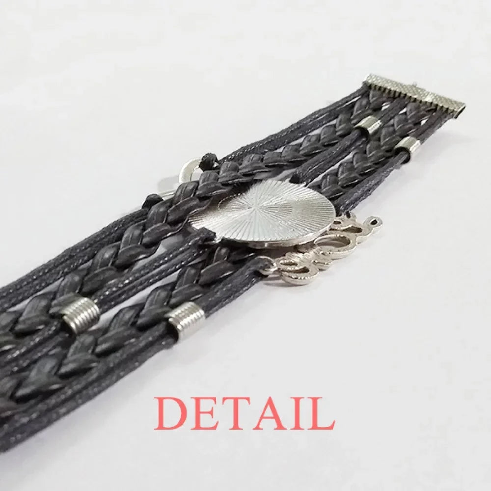 Designer Worked Hard Paint Seriously Bracelet Love Accessory Twisted Leather Knitting Rope Wristband