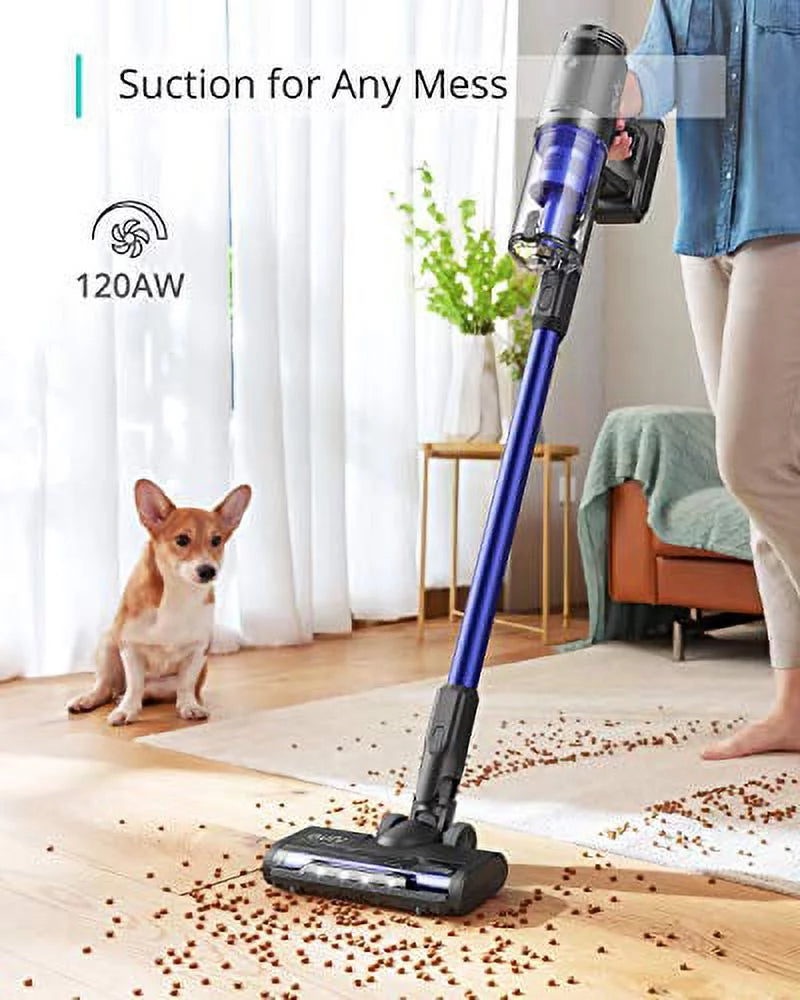 eufy by Anker, HomeVac S11 Go, Cordless Stick Vacuum Cleaner, Lightweight, Cordless, 120AW Suction Power, Detachable Battery, Cleans Carpet to Hard Floor
