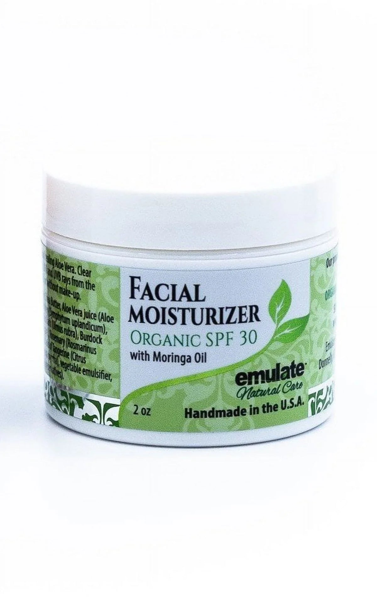 emuLatitudee Natural Care Moringa Facial Moisturizer SPF 30 2 oz Cream