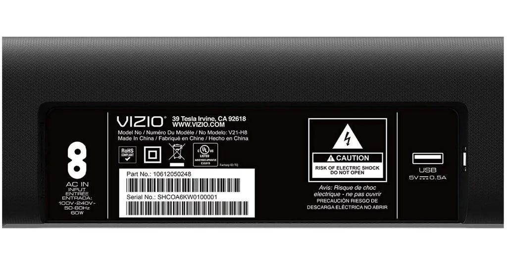 Restored VIZIO - V-Series 2.1 Channel Sound Bar System with Wireless Subwoofer - Black V21-H8R (Refurbished)