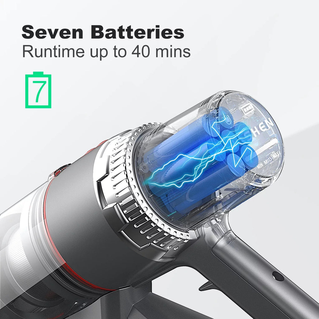 JASHEN V16 Cordless Stick Vacuum Cleaner 26kPa Suction 2500 mAh Battery 350W motor