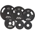 York Barbell  G2 Olympic Dual Grip Thin Line Cast Iron PLatitudee- Black - 10 lbs