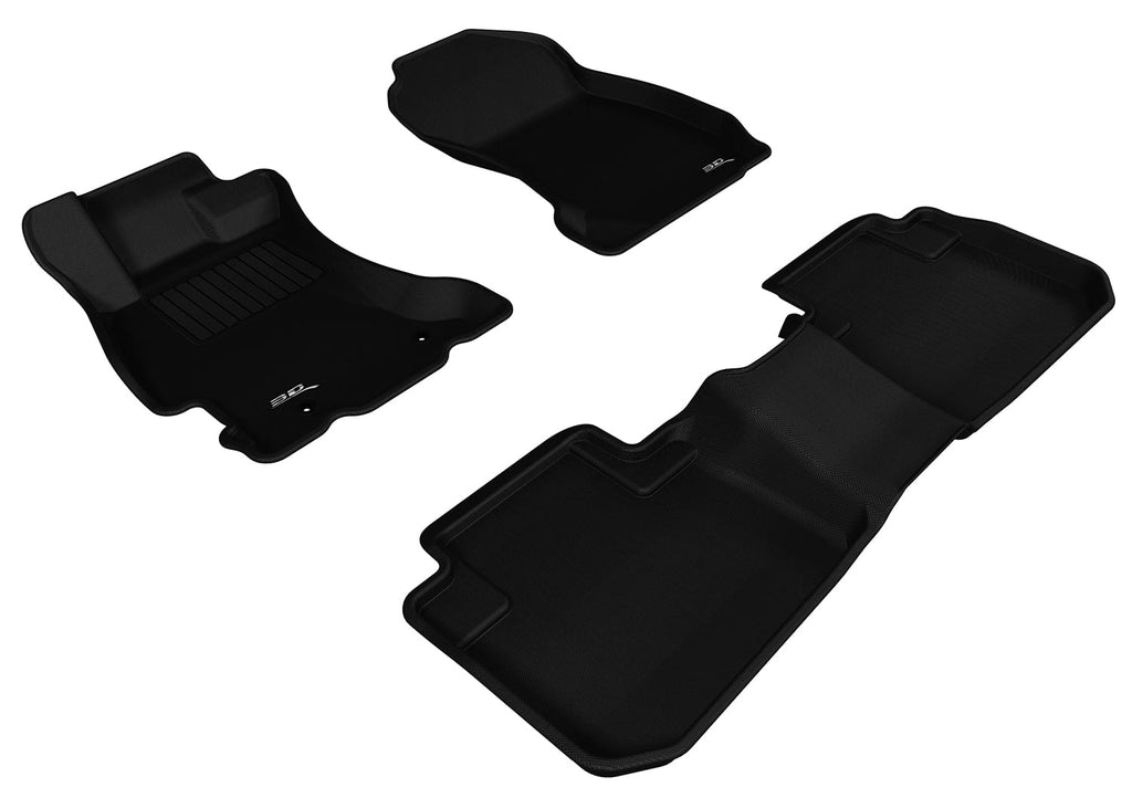3D MAXpider KAGU Floor Mat (BLACK) compatible with SUBARU FORESTER 2014-2018 - Full Set