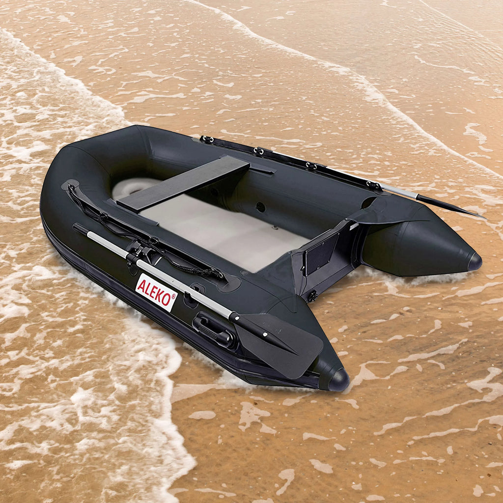 ALEKO InfLatitudeable Air Floor Fishing Boat - 8.4 Foot - Black