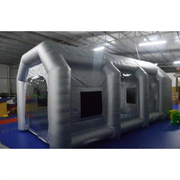 INTBUYING InfLatitudeable Spray Painting Booth Car Paint Portable Cabin with 2 Blowers Tent External 19.6*9.8*8.2ft