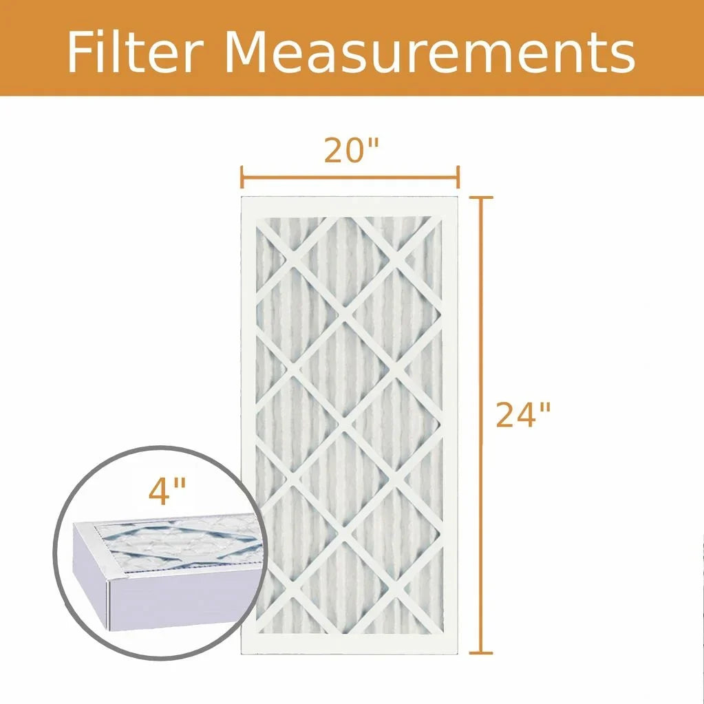 20x24x4 PuroLatitudeor / Air Guard  Pleated Air Filter - MERV 8 (3 Pack)