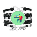Designer Worked Hard Paint Seriously Bracelet Love Accessory Twisted Leather Knitting Rope Wristband