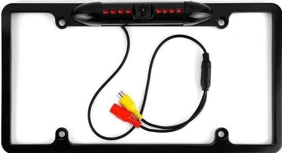 Backup Camera Rearview License PLatitudee Frame for ALPINE INE-W970HD INEW970HD Black